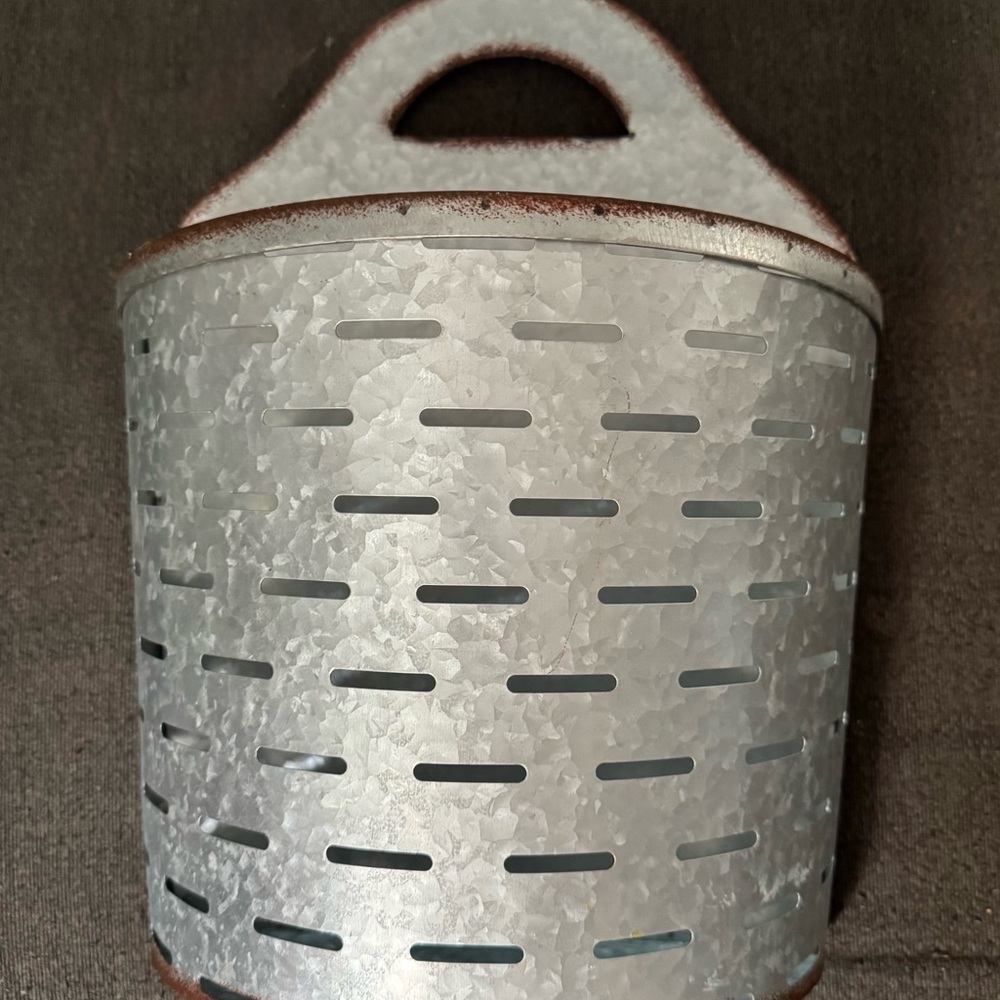 Galvanized Metal Storage Basket